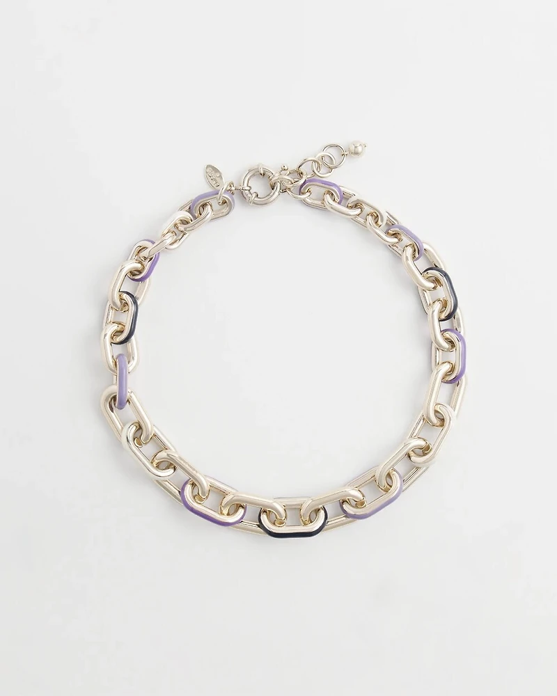 Chain Link Bib Necklace
