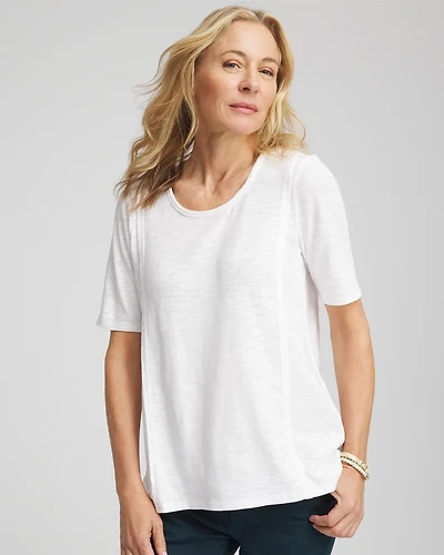 Double-Knit Paneled Elbow Tee