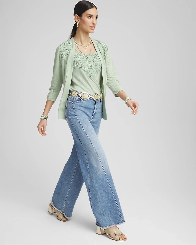 Linen Lace-Applique Tank