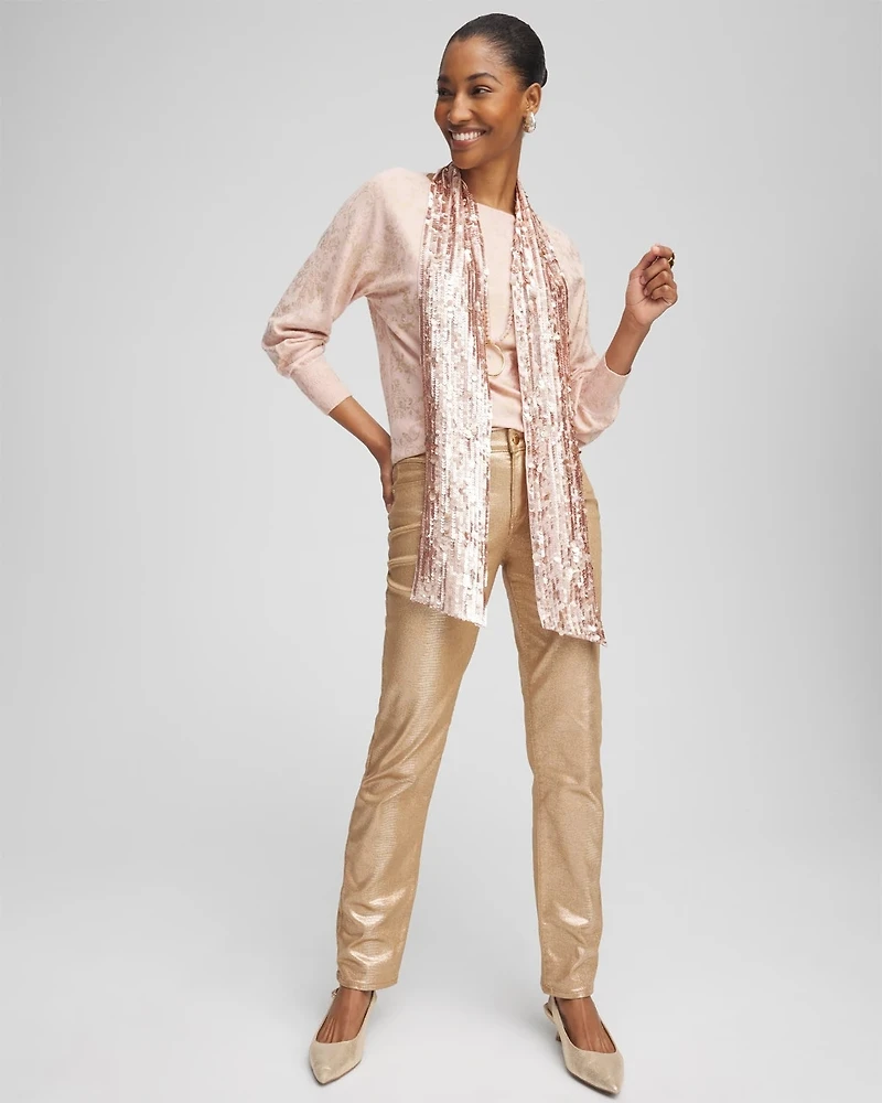 Ecovero™ Foiled Dolman-Sleeve Pullover