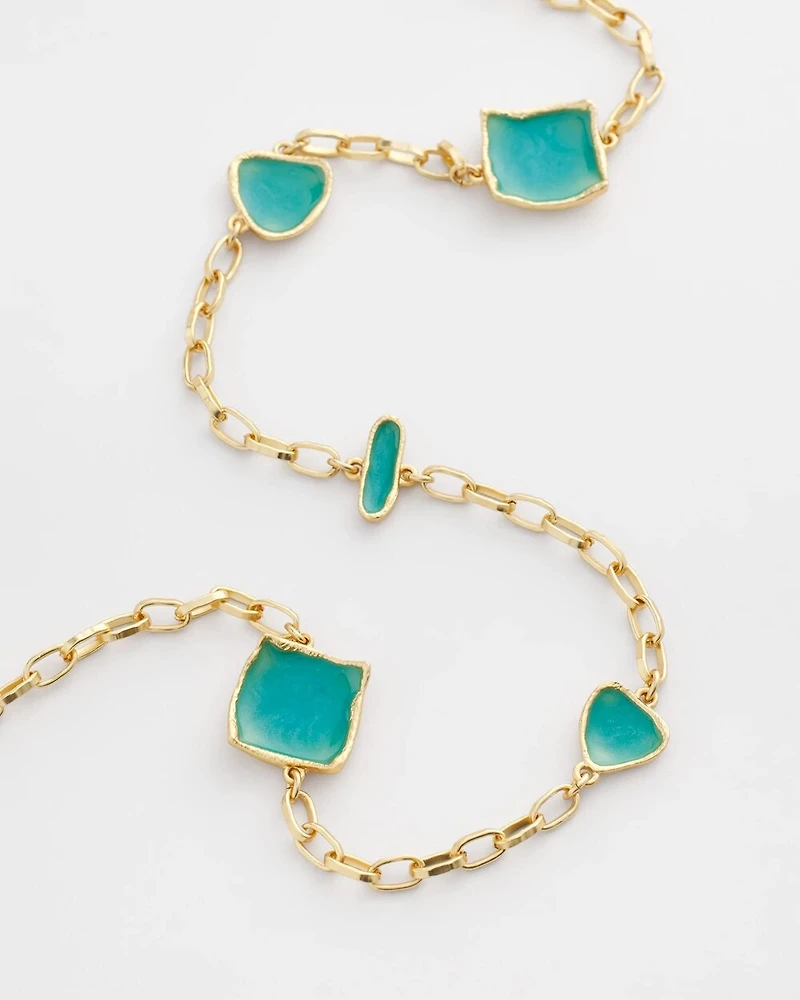 Gold Tone Single-Strand Necklace
