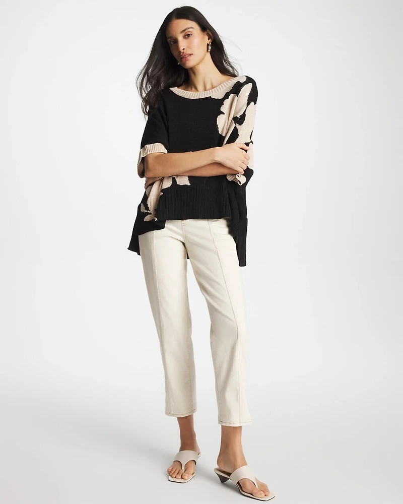 Kansai Bloom Intarsia Poncho