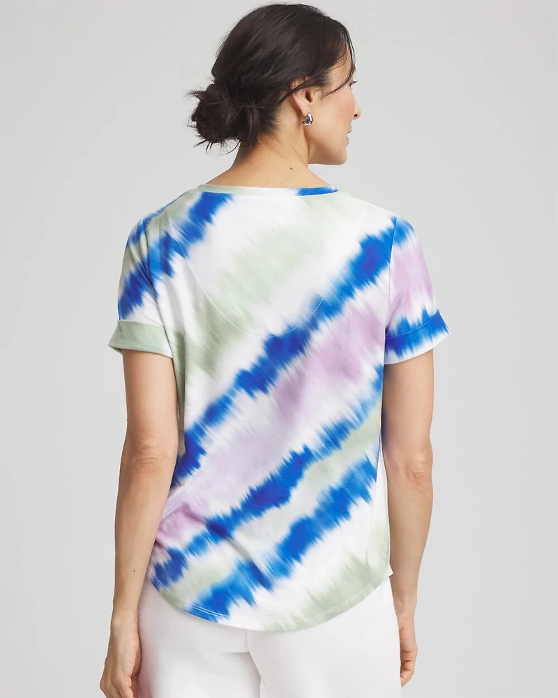 Zenergy® Tie-Dye V-Neck Tee