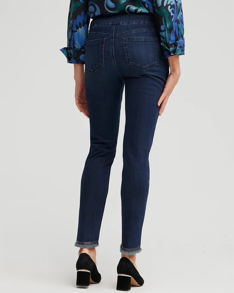 Embellished Tulip Hem Pull-on Jeggings