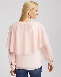 Georgette Cape Blouse