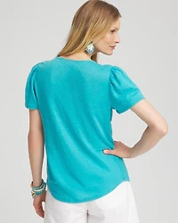 Linen Flutter Sleeve Tee