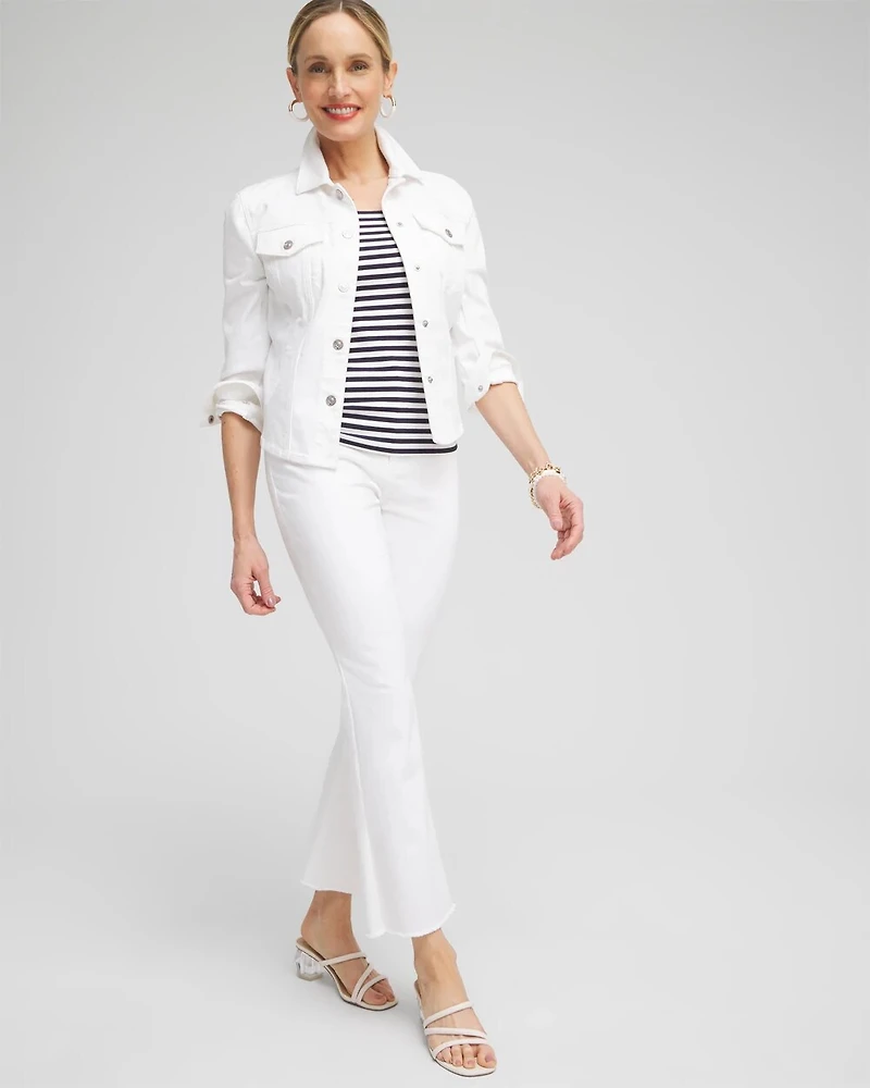Petite No Stain Girlfriend Fray Hem Kick Flares