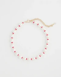 Short Pearl Pink Necklace