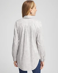 No Iron™ Python Print Jacquard Tunic