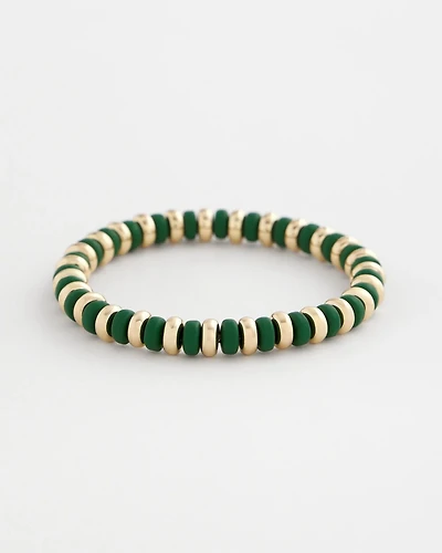 Green Gold Slice Stretch Bracelet