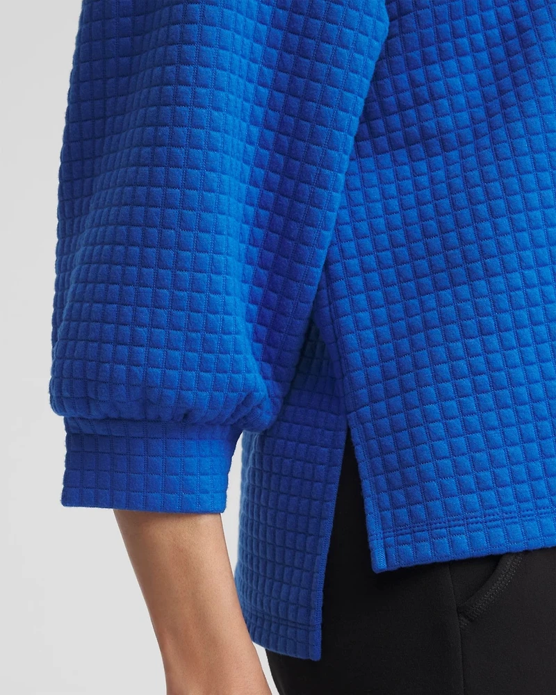 Zenergy® Jacquard Bubble-Sleeve Top