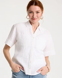 Cotton Gauze Camp Shirt