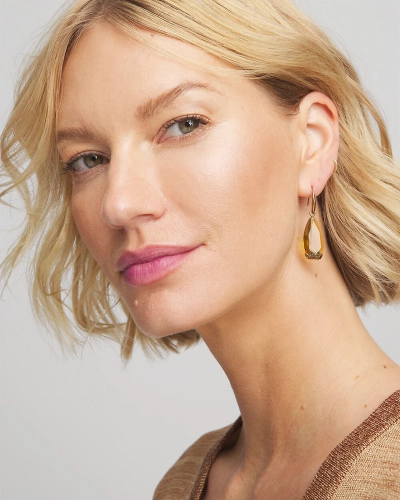 Neutral Stone Drop Earrings