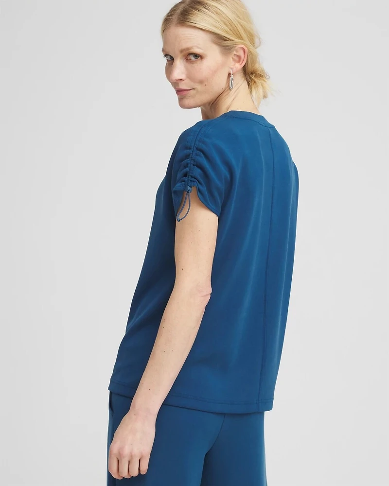 Zenergy® Sueded Scuba Cap Sleeve Tee