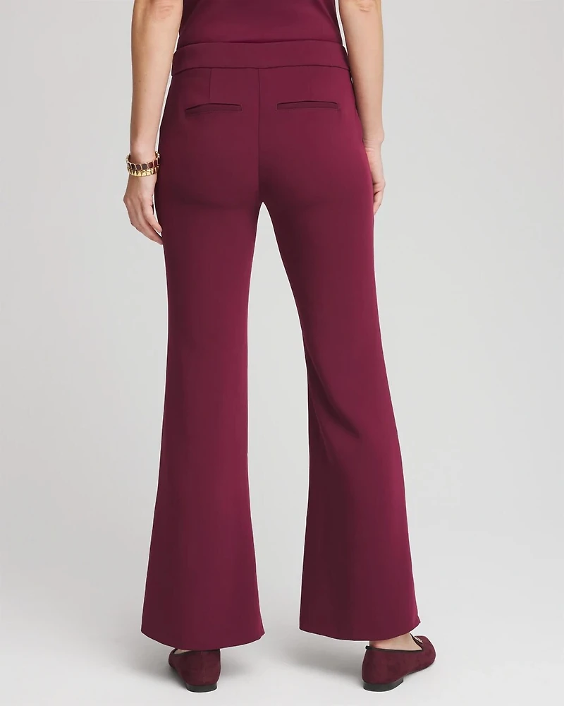 Crepe Flared Trouser Pants