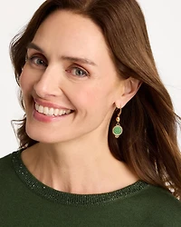 Green Drop Earrings