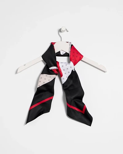 Polka Dot Floral Square Scarf