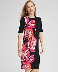 Travelers™ Placed Floral Boat Neck Dress