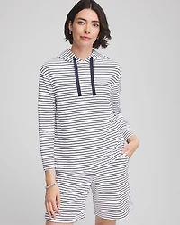 Zenergy® French Terry Cotton Striped Hoodie