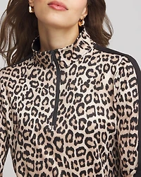 Zenergy® UPF Animal-Print Half-Zip Pullover Top