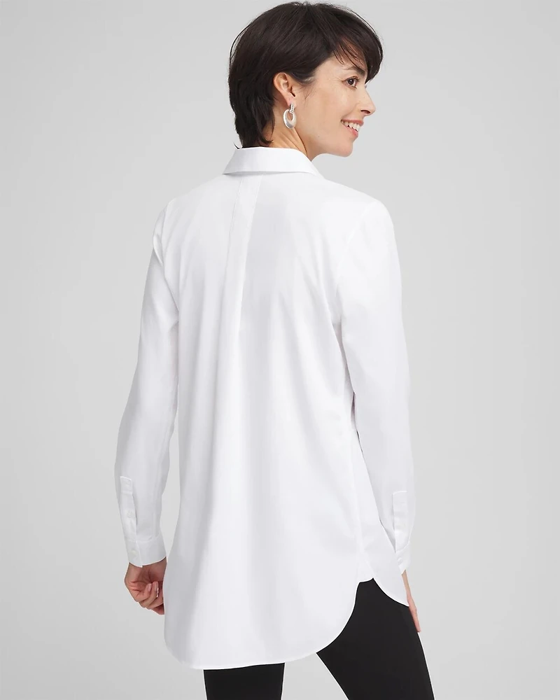 No Iron™ Embroidered Sateen Stretch Tunic