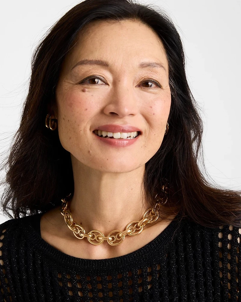 Mariner Goldtone Link Necklace