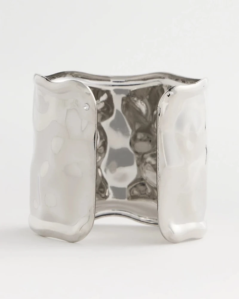 Silvertone Statement Cuff Bracelet