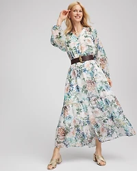 Georgette Tie-Front Maxi Dress