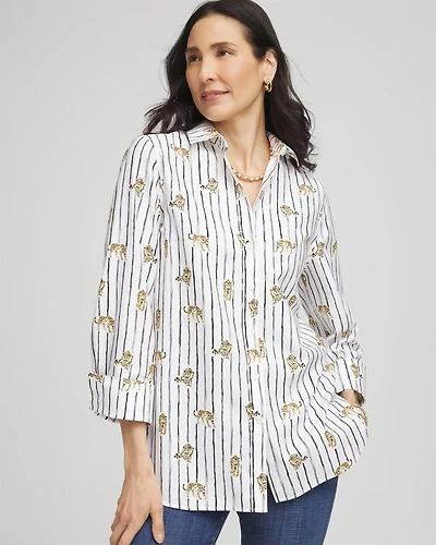 No Iron™ Leopard Graphic Shirt