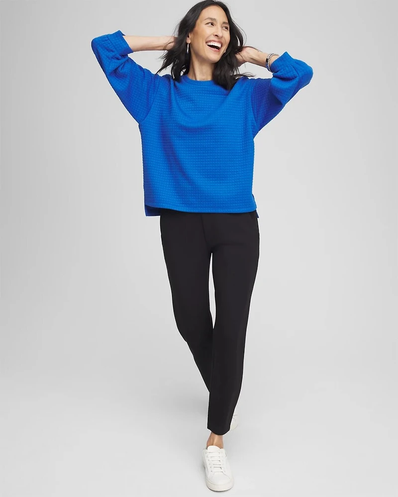 Zenergy® Jacquard Bubble-Sleeve Top