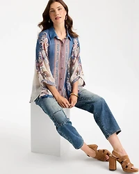 Collared Button Down Poncho