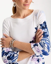 Printed Pima 3/4 Sleeve Tee