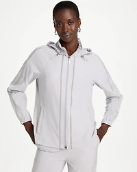 Zenergy® UPF Zip-Front Caviar Trim Jacket