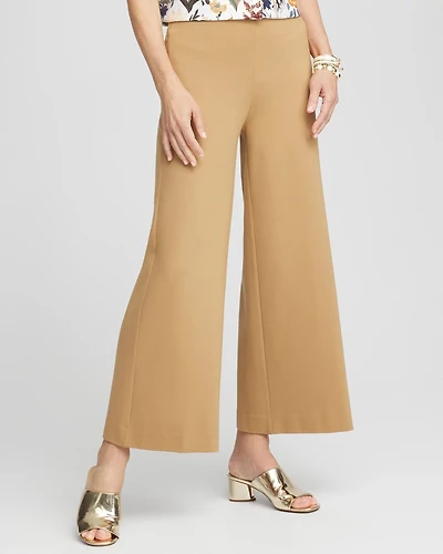 Juliet Ponte Wide Leg Cropped Pants