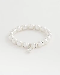 Silvertone Round Charm Bracelet
