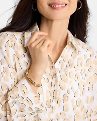 No Iron Linen Animal Print Shirt