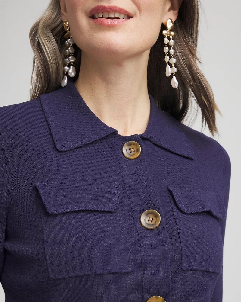 Collared Button-Down Cardigan