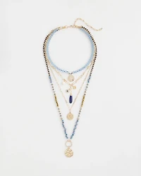 Convertible Layered Lapis Necklace