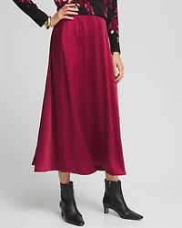 Relaxed Stretch Satin Skirt