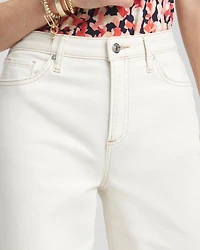 Petite High Rise Wide Leg Cropped Denim