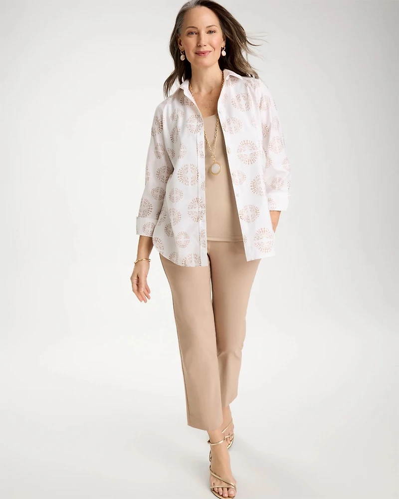 No Iron Stretch Stamped Shirt