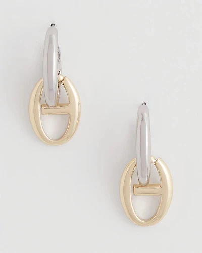 Mixed Metal Link Earrings