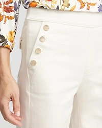 Pull-On Wide Leg Ankle Jeans