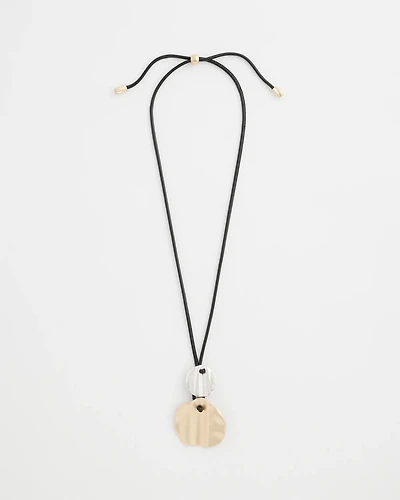 Crinkle Mixed Metal Pendant