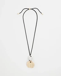 Crinkle Mixed Metal Pendant