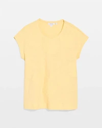 Monochrome Embroidered Cap-Sleeve Tee