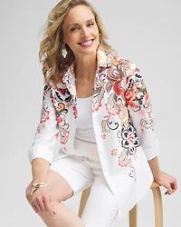 No Iron™ Stretch Warm Floral Shirt