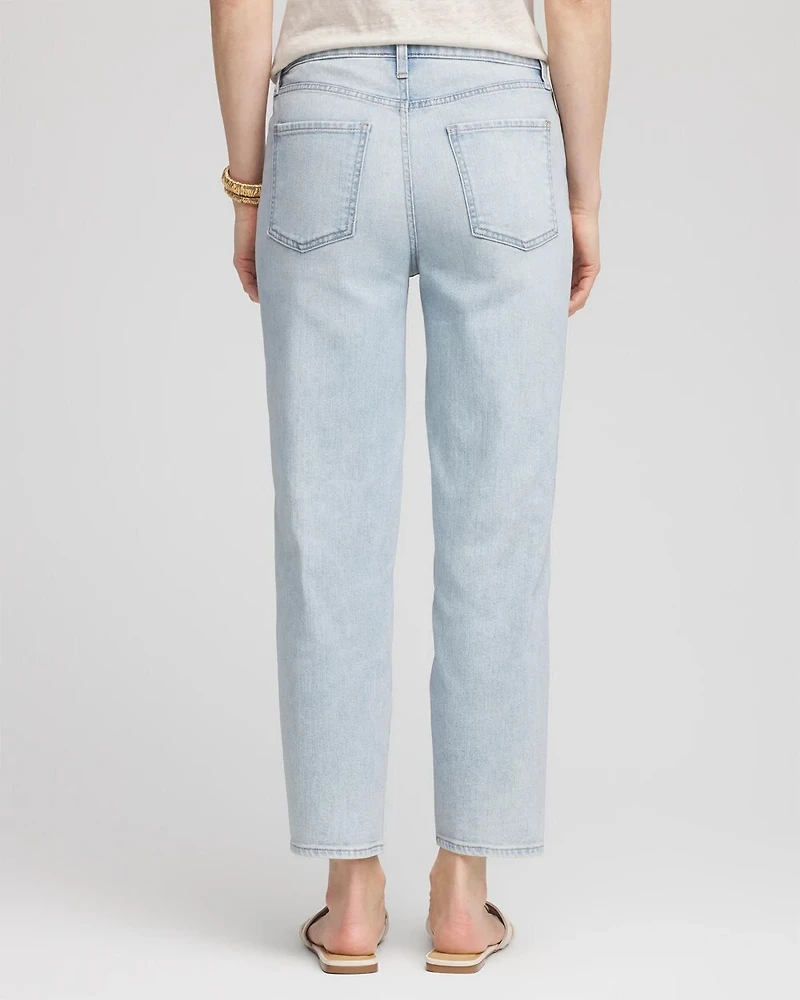 Relaxed Tapered Cropped Jeans