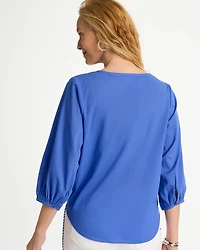 Oversized Tie-Front Top
