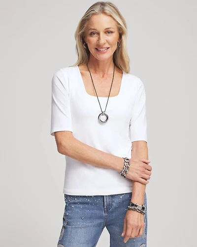 Contour Cotton™ Square Neck Tee